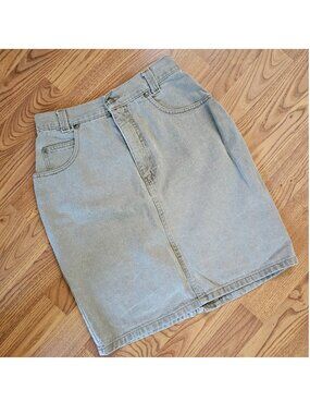 Romano Jeans Light-Wash Grey 100% Cotton Denim Mini Pencil Skirt IT40/US 6/S